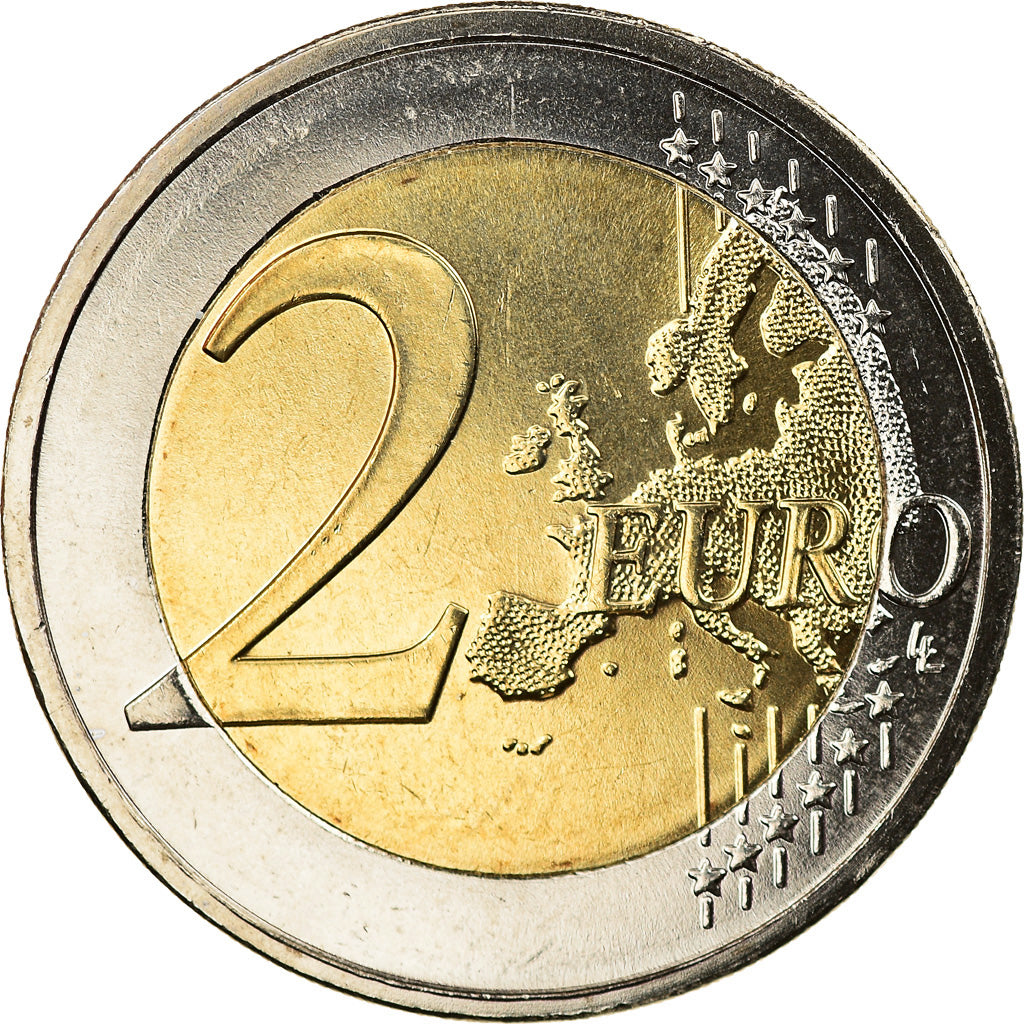 Greece, 2 Euro, Nikos Kazantzakis, 2017, Colourized, MS(63), Bi-Metallic, KM:New