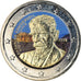 Grecia, 2 Euro, Kostís Palamás, 2018, Colourized, SPL, Bi-metallico, KM:New