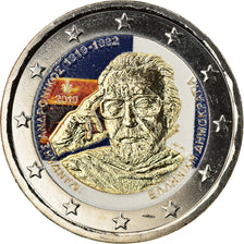 Greece, 2 Euro, Manolis Andronikos, 2019, Colourized, MS(63), Bi-Metallic