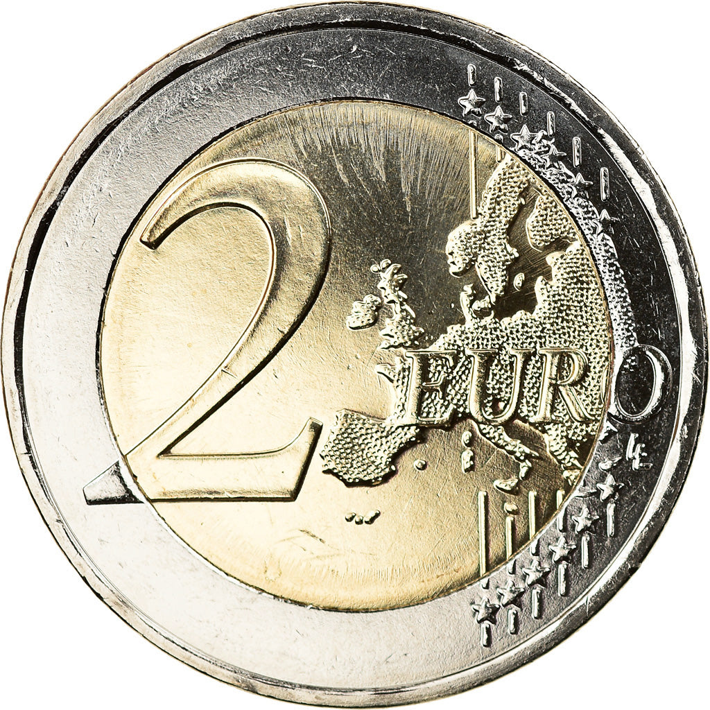 Greece, 2 Euro, Manolis Andronikos, 2019, Colourized, MS(63), Bi-Metallic