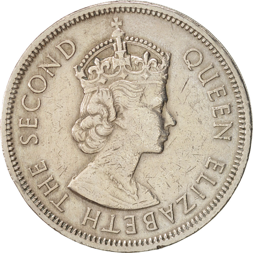 Hong Kong, Elizabeth II, Dollar, 1960, EF(40-45), Copper-nickel, KM:31.1