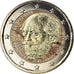 Greece, 2 Euro, Andreas Calvos, 2019, Colourized, MS(63), Bi-Metallic, KM:New
