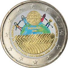 Portugal, 2 Euro, Declaration of Human Rights, 60th Anniversary, 2008, Lisbon