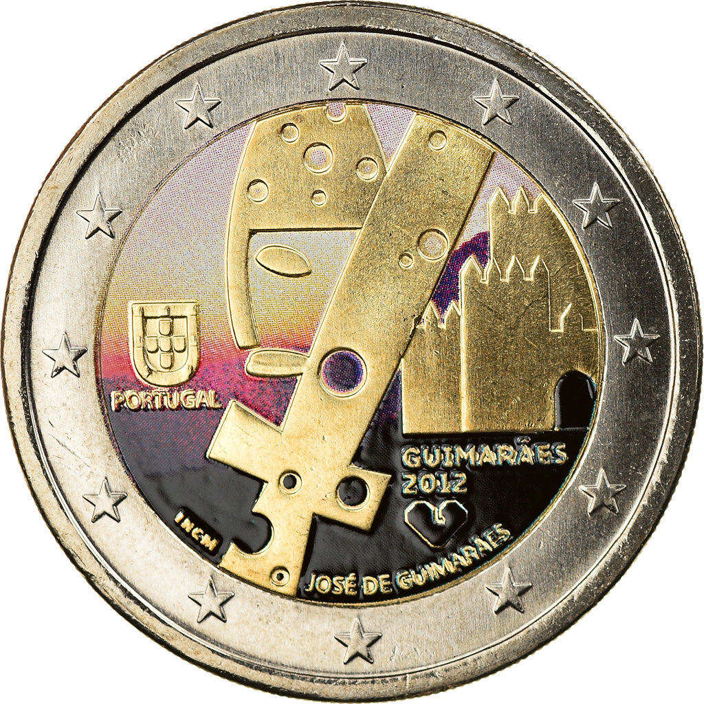 Portugal, 2 Euro, Guimar, 2012, Lisbonne, Colorisé, SPL, Bi-Metallic, KM:813