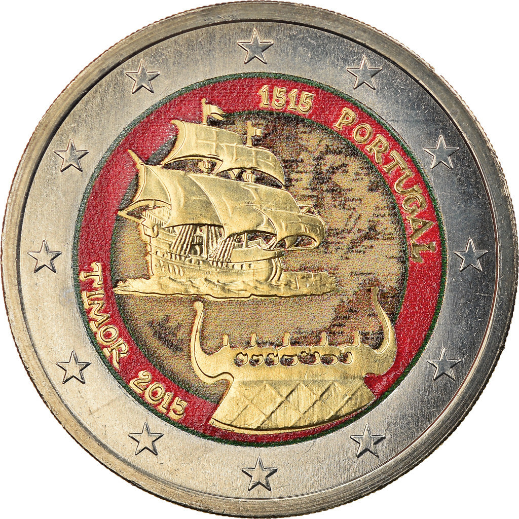 Portugal, 2 Euro, 500 ème anniversaire de la decouverte de Timor, 2015