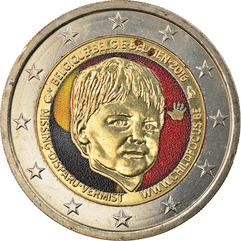 Belgium, 2 Euro, Child Focus, 2016, Colourized, MS(63), Bi-Metallic, KM:New