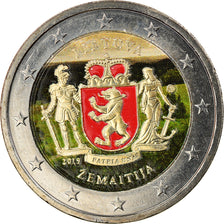 Lithuania, 2 Euro, Samogitie, 2019, Colourized, MS(63), Bi-Metallic, KM:New