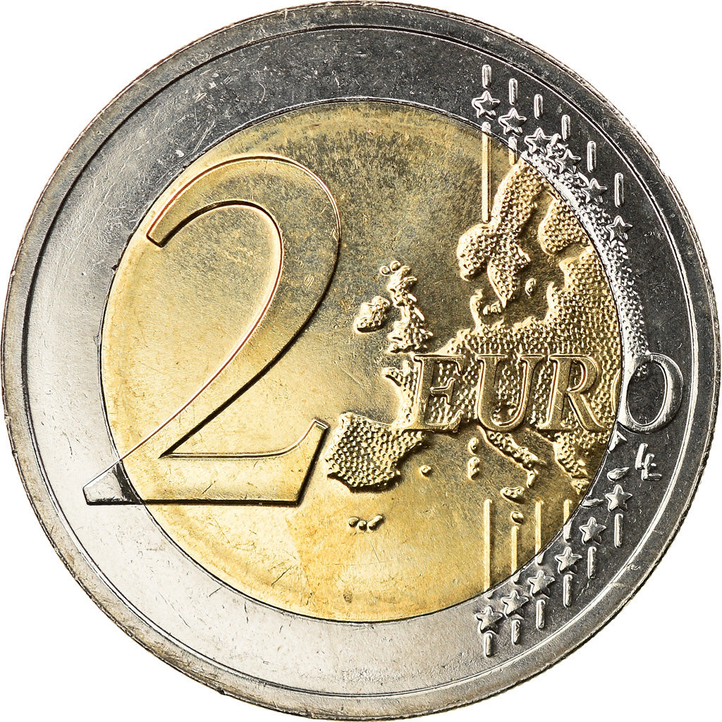 Lithuania, 2 Euro, Célébrations des chants et danses, 2018, Colourized