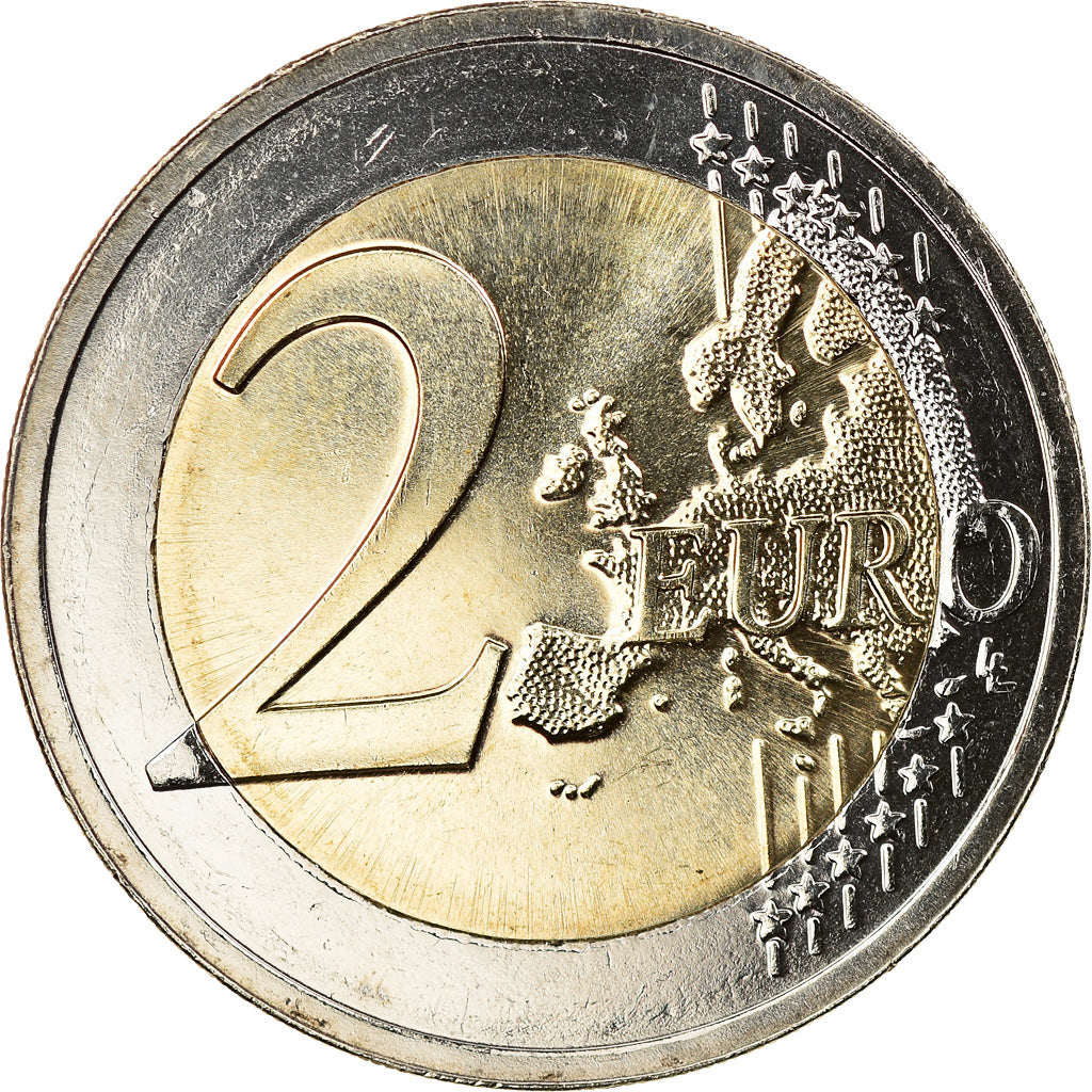 Lithuania, 2 Euro, Célébrations des chants et danses, 2018, Colourized