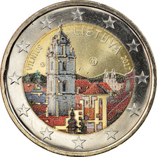 Lithuania, 2 Euro, Vilnius, 2017, Colourized, MS(63), Bi-Metallic, KM:New