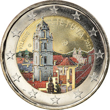 Lithuania, 2 Euro, Vilnius, 2017, Colourized, MS(63), Bi-Metallic, KM:New