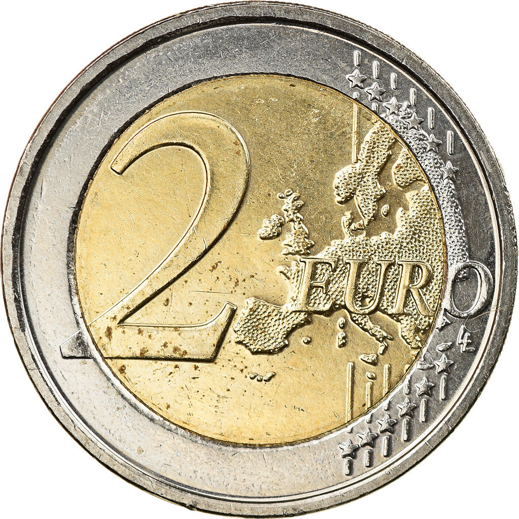 Belgium, 2 Euro, Queen Elisabeth, 2012, Colourized, AU(55-58), Bi-Metallic