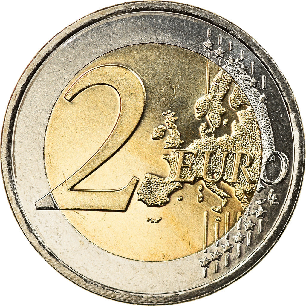 Netherlands, 2 Euro, Traité de Rome 50 ans, 2007, Utrecht, Colourized, MS(63)