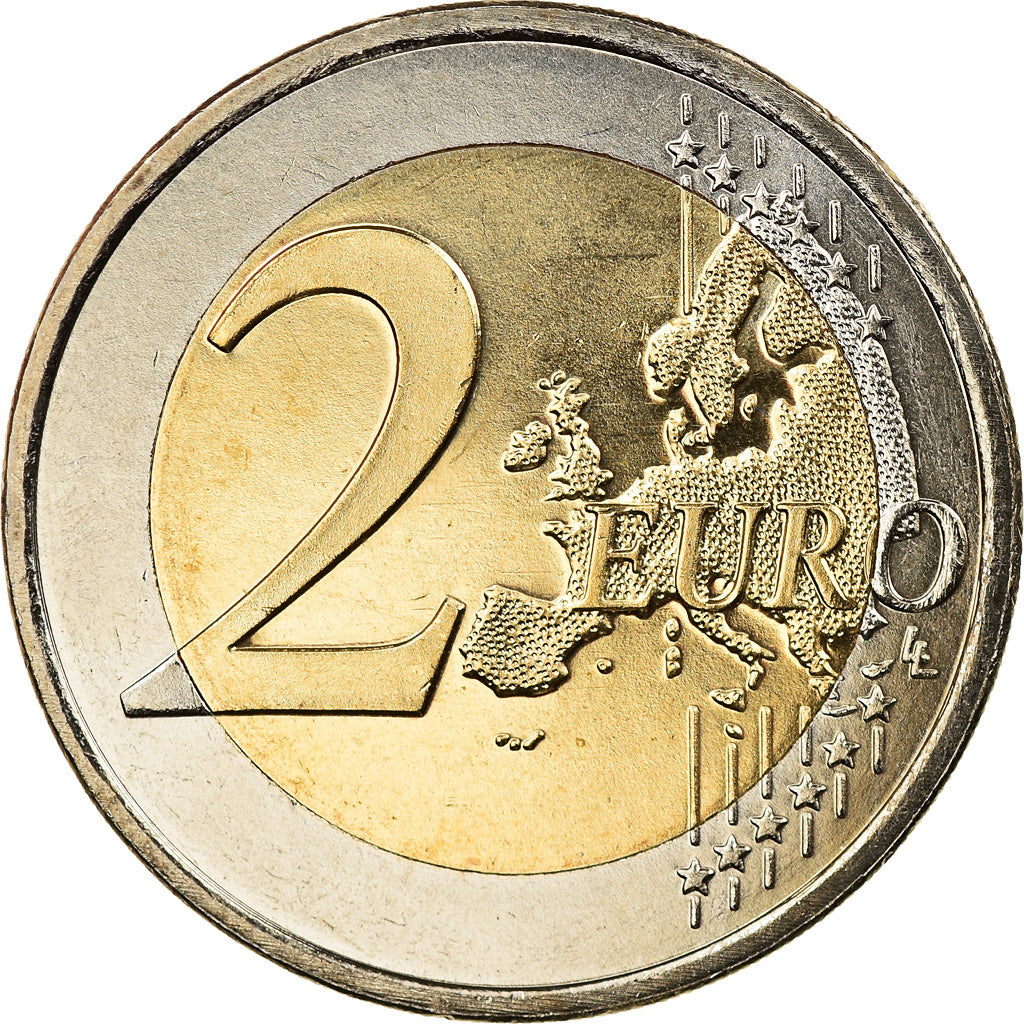 Netherlands, 2 Euro, Traité de Rome 50 ans, 2007, Utrecht, Colourized, MS(63)