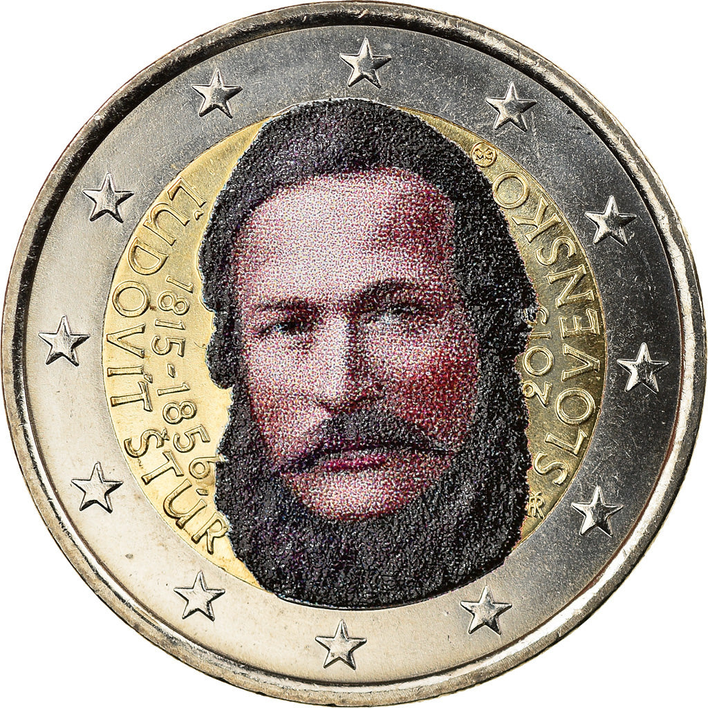 Slovaquie, 2 Euro, Ludovit Stur, 2015, Colorisé, SPL, Bi-Metallic, KM:New