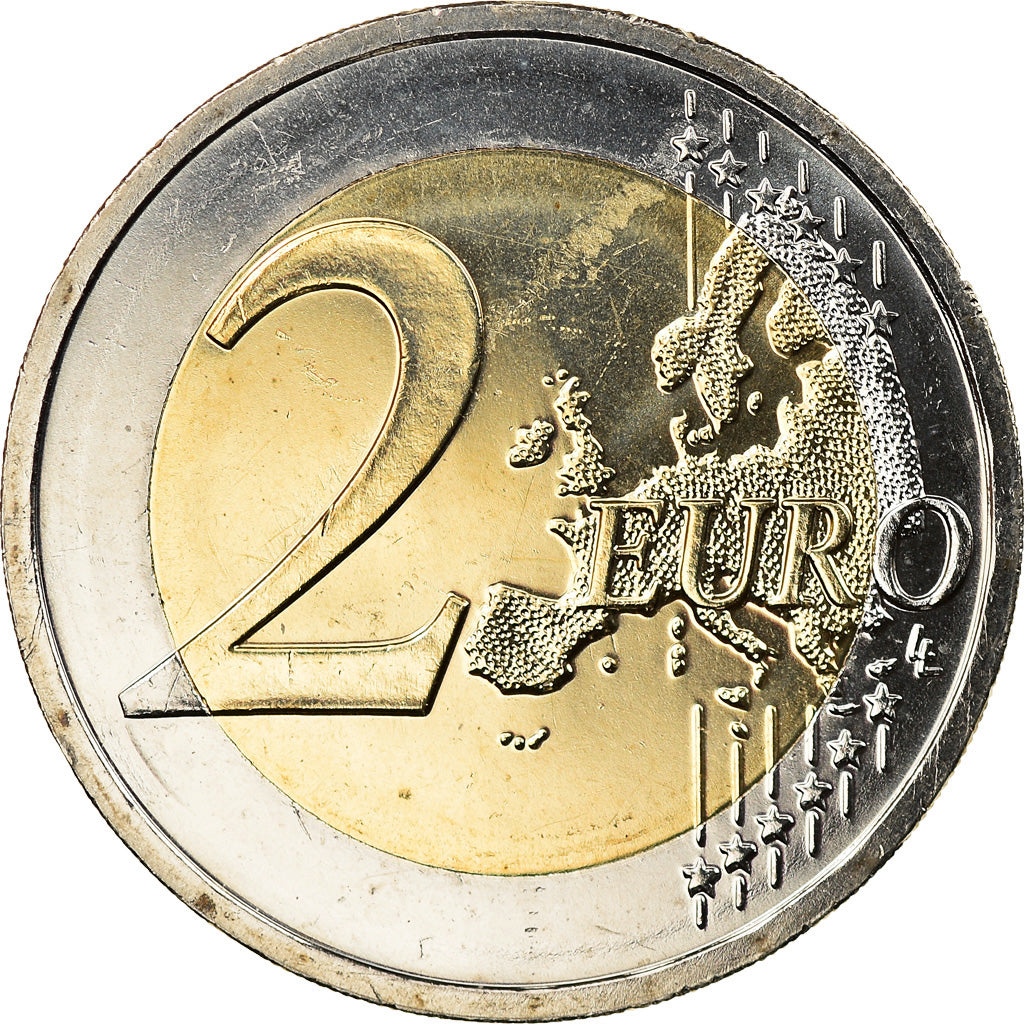 Slovakia, 2 Euro, Présidence de l'UE, 2016, Colourized, MS(63), Bi-Metallic