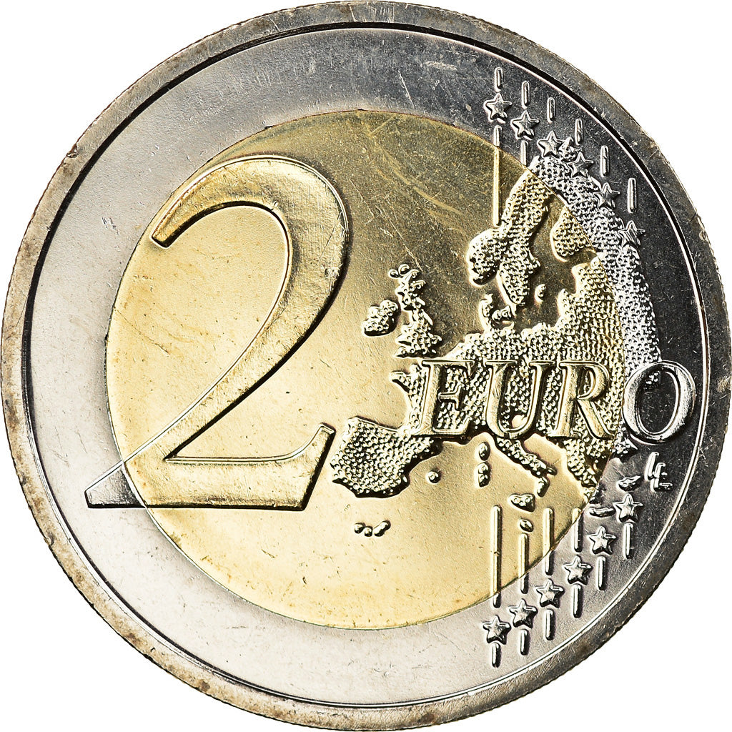 Slovakia, 2 Euro, Académie Istropolitaine, 2017, Colourized, MS(63)