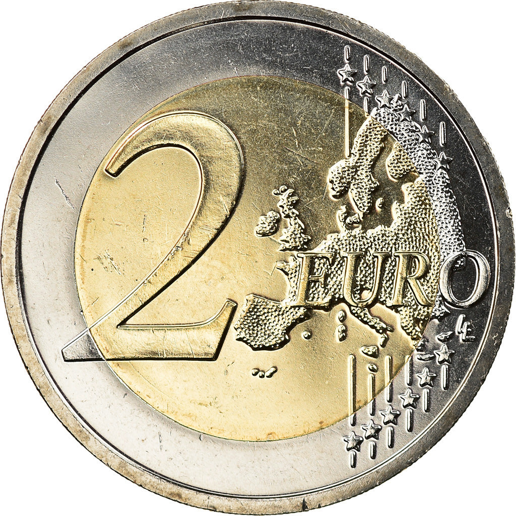 Slovakia, 2 Euro, Académie Istropolitaine, 2017, Colourized, MS(63)