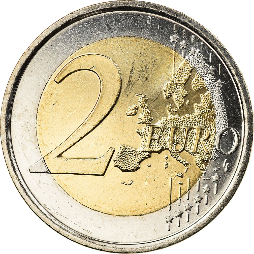 Spain, 2 Euro, Escurial, 2013, Madrid, Colourized, AU(55-58), Bi-Metallic