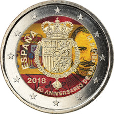 Spain, 2 Euro, 50ème anniversaire de Felipe VI, 2018, Colourized, MS(63)