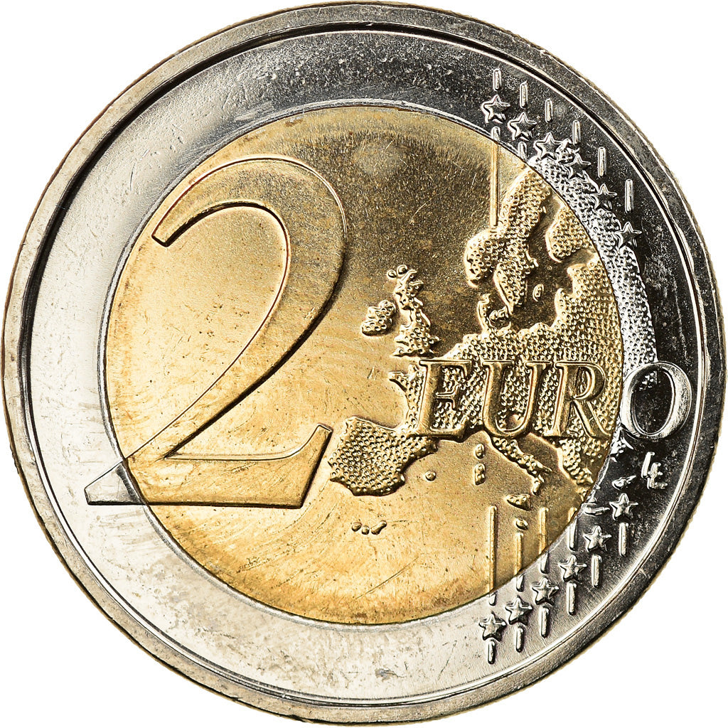 GERMANY - FEDERAL REPUBLIC, 2 Euro, Saarland, 2009, Munich, Colourized