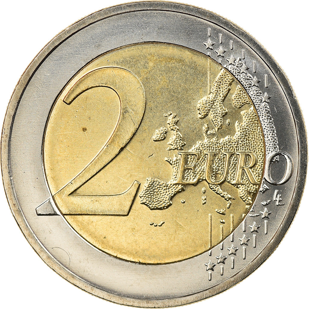 Germany, 2 Euro, Hessen, 2015, Berlin, Colourized, MS(63), Bi-Metallic, KM:New