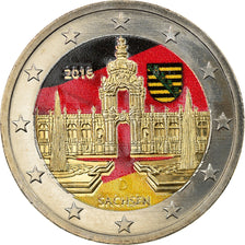 ALEMANIA - REPÚBLICA FEDERAL, 2 Euro, Sachsen, 2016, Berlin, Colourized, SC