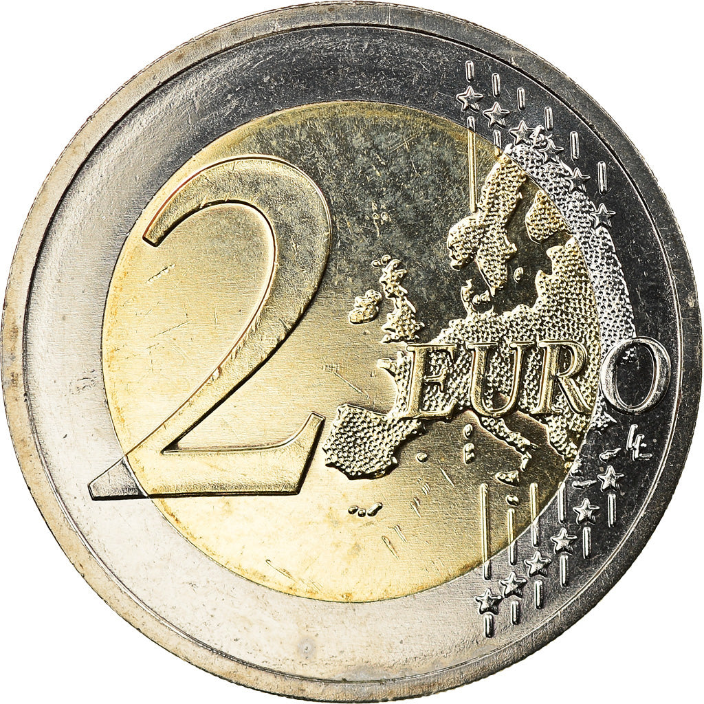GERMANY - FEDERAL REPUBLIC, 2 Euro, Sachsen, 2016, Karlsruhe, Colourized
