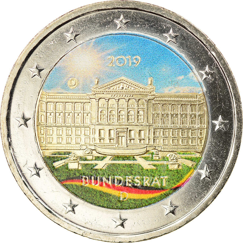 GERMANY - FEDERAL REPUBLIC, 2 Euro, 70 ans German Bundersrat, 2019, Munich