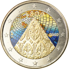 Finland, 2 Euro, Autonomy, 2009, Vantaa, Colourized, MS(63), Bi-Metallic, KM:149