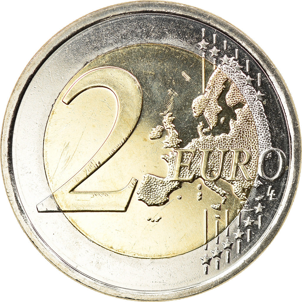 Finland, 2 Euro, Akseli Gallen-Kallela, 2015, Colourized, MS(63), Bi-Metallic
