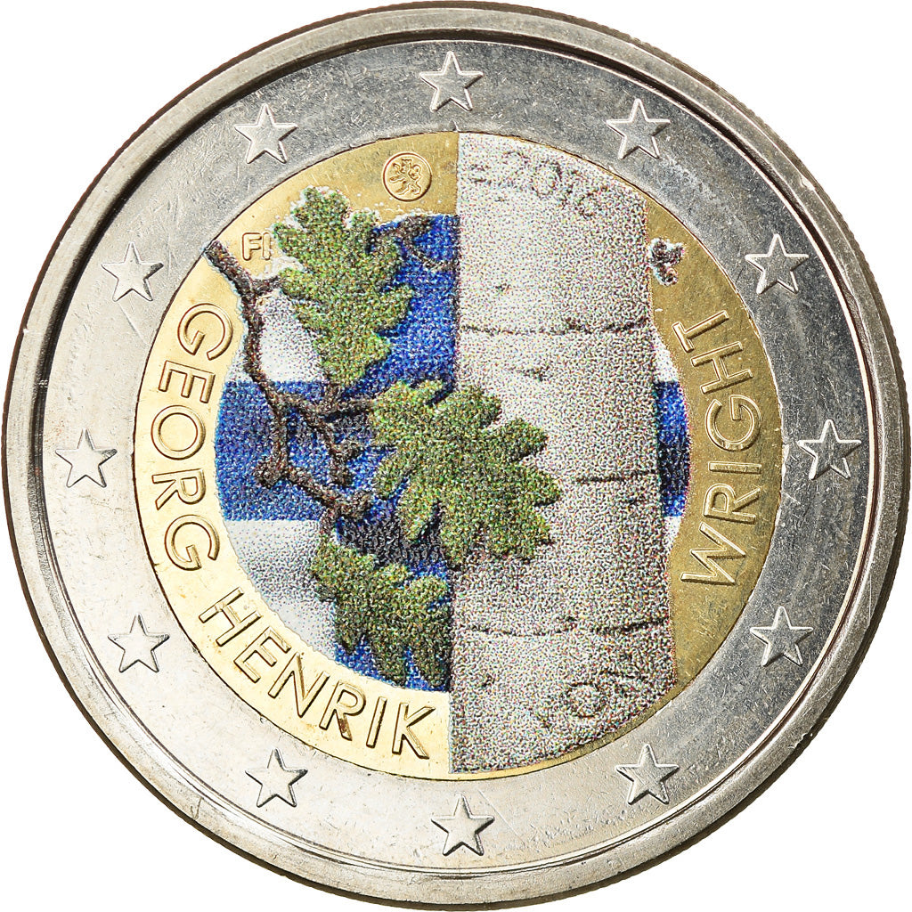 Finland, 2 Euro, Georg Henrik, 2016, Colourized, MS(63), Bi-Metallic, KM:New