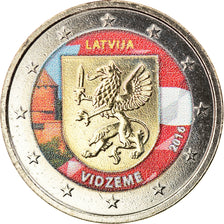 Latvia, 2 Euro, Vidzeme, 2016, Colourized, MS(63), Bi-Metallic, KM:New