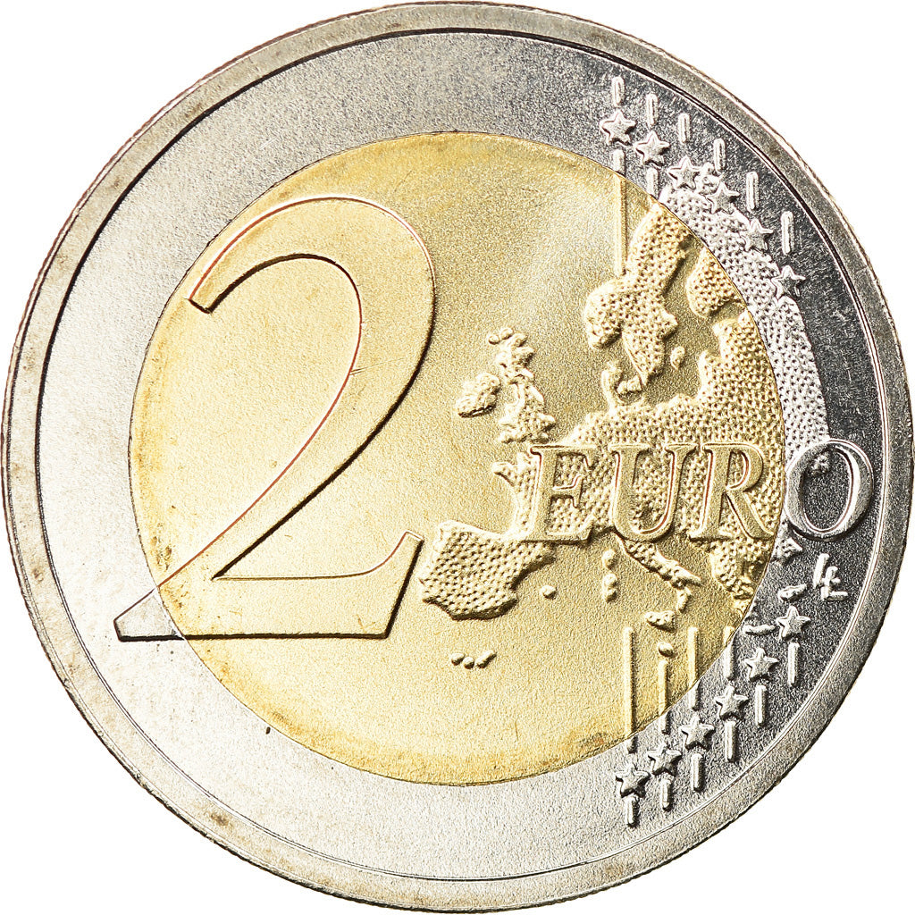 Latvia, 2 Euro, 100 ans des pays baltes, 2018, Colourized, MS(63), Bi-Metallic