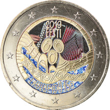 Estonia, 2 Euro, Festival estonien de la chanson, 2019, Colourized, MS(63)
