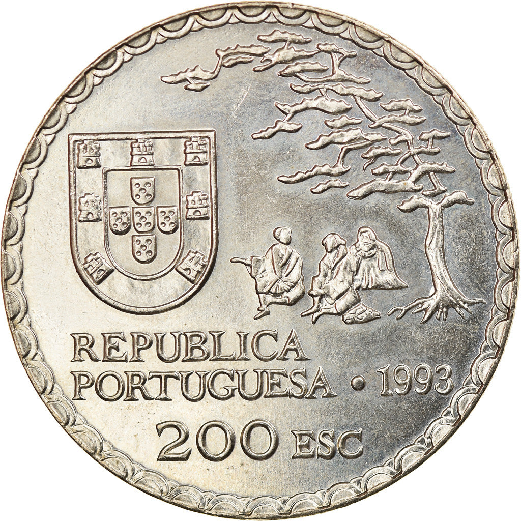 Coin, Portugal, 200 Escudos, 1993, AU(55-58), Copper-nickel, KM:668