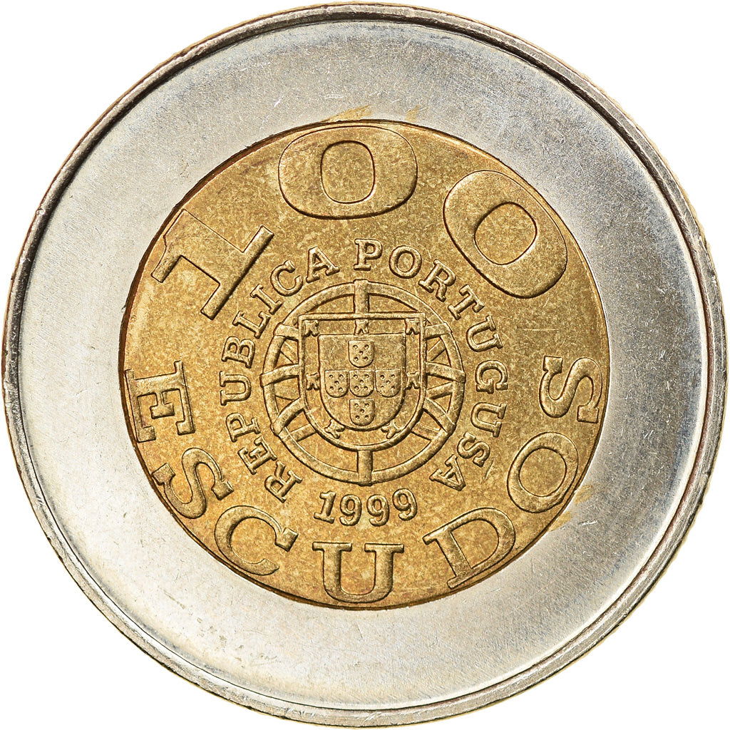 Monnaie, Portugal, 100 Escudos, 1999, Lisbonne, TTB+, Bimétallique, KM:722.2