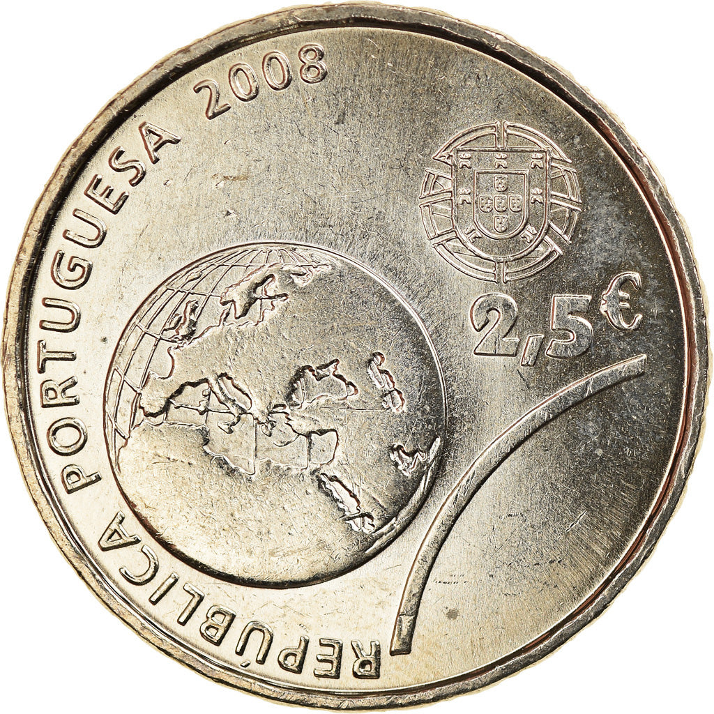 Portugal, 2-1/2 Euro, 2008, Lisbonne, SUP, Copper-nickel, KM:790