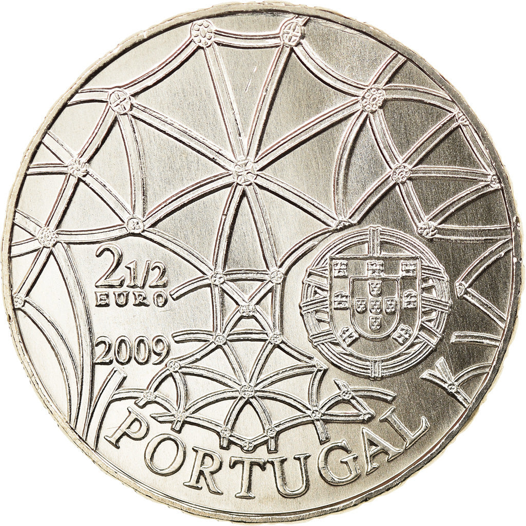 Portugal, 2-1/2 Euro, 2009, MS(63), Copper-nickel, KM:New