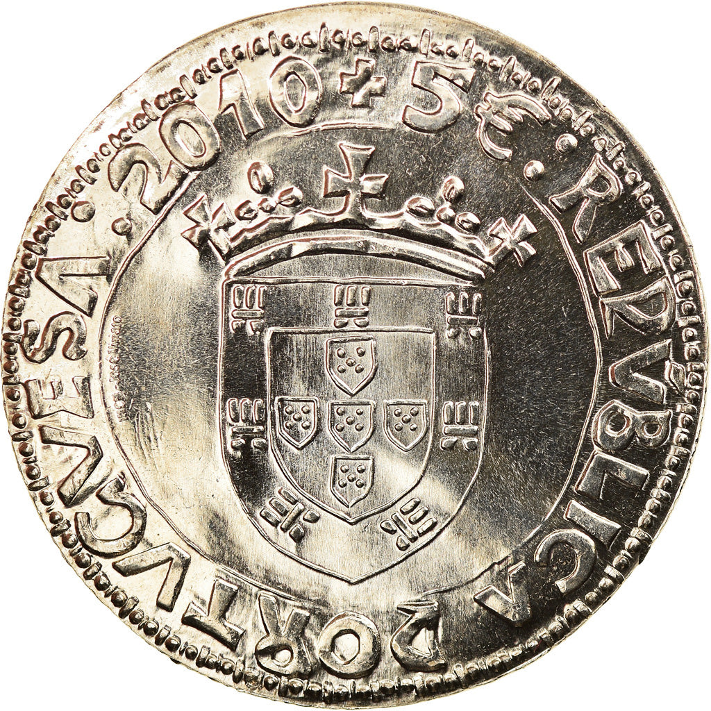 Portugal, 5 Euro, 2010, MS(63), Copper-nickel, KM:802