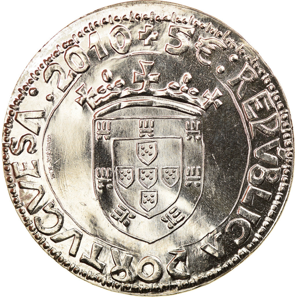 Portogallo, 5 Euro, 2010, SPL, Rame-nichel, KM:802