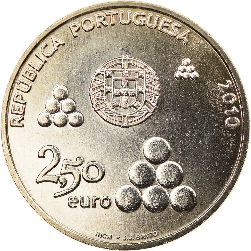 Portugal, 2-1/2 Euro, 2010, SC, Cobre - níquel, KM:New