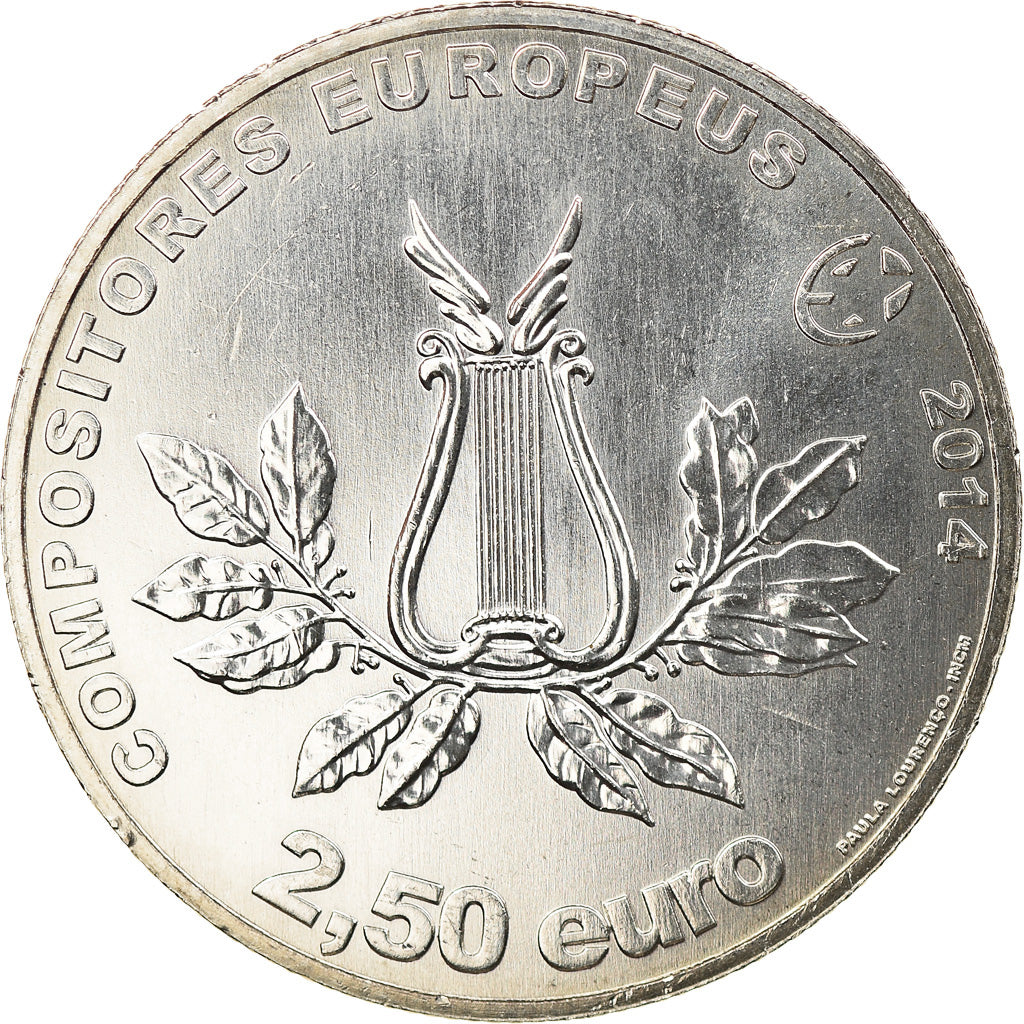 Portugal, 2-1/2 Euro, Marcos Antonio Portugal, 2014, SC, Cobre - níquel, KM:New