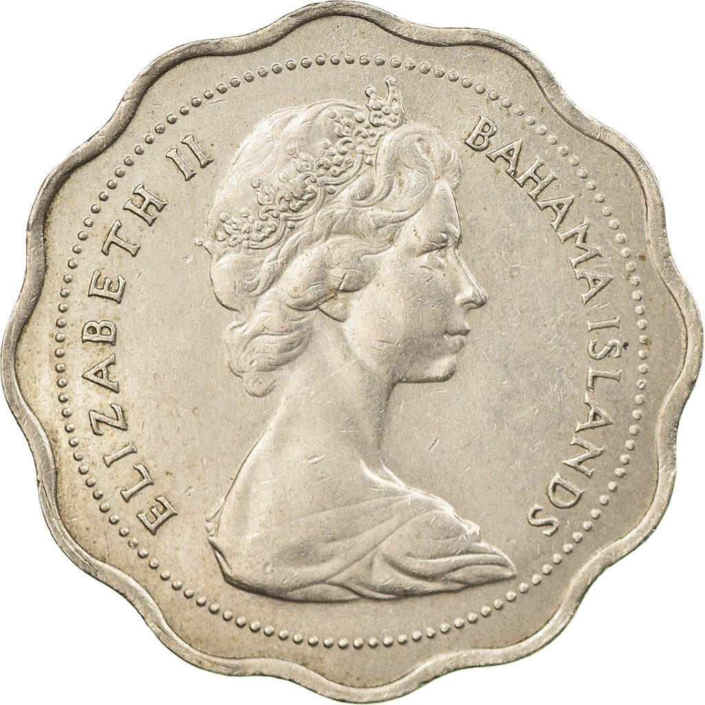 Coin, Bahamas, Elizabeth II, 10 Cents, 1969, Franklin Mint, EF(40-45)