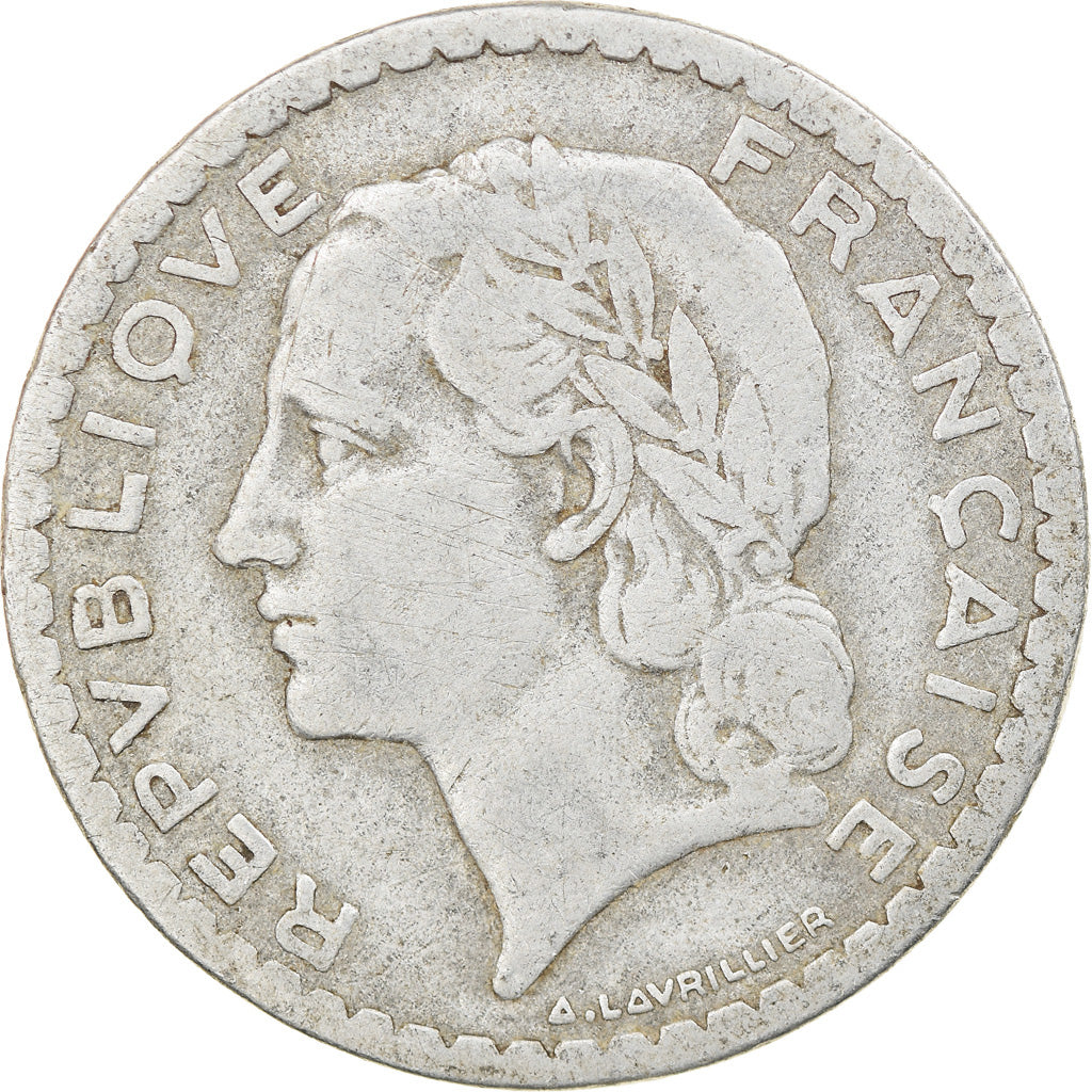 Coin, France, Lavrillier, 5 Francs, 1952, Paris, VF(20-25), Aluminum, KM:888b.1
