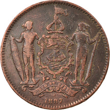 Moneta, BORNEO DEL NORD BRITANNICO, Cent, 1887, Heaton, Birmingham, MB+, Bronzo