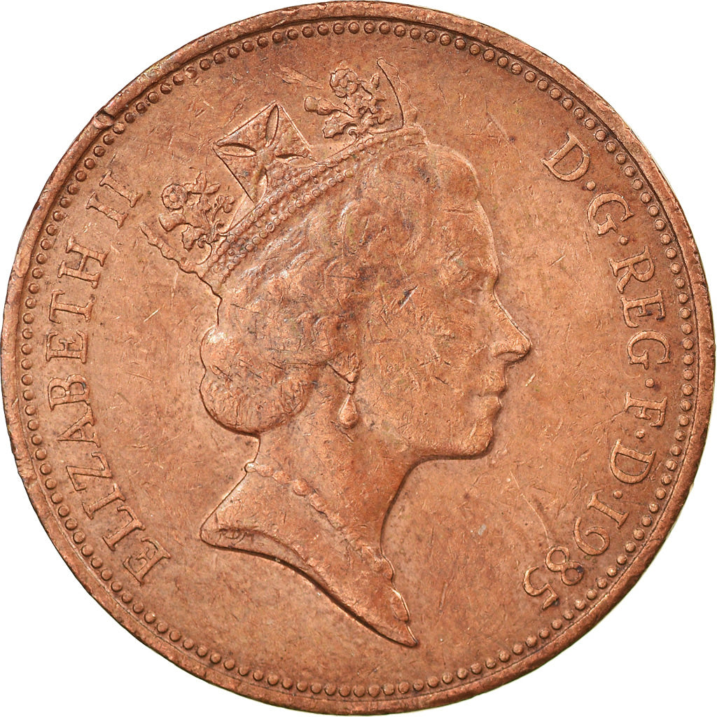 Coin, Great Britain, Elizabeth II, 2 Pence, 1985, British Royal Mint, EF(40-45)