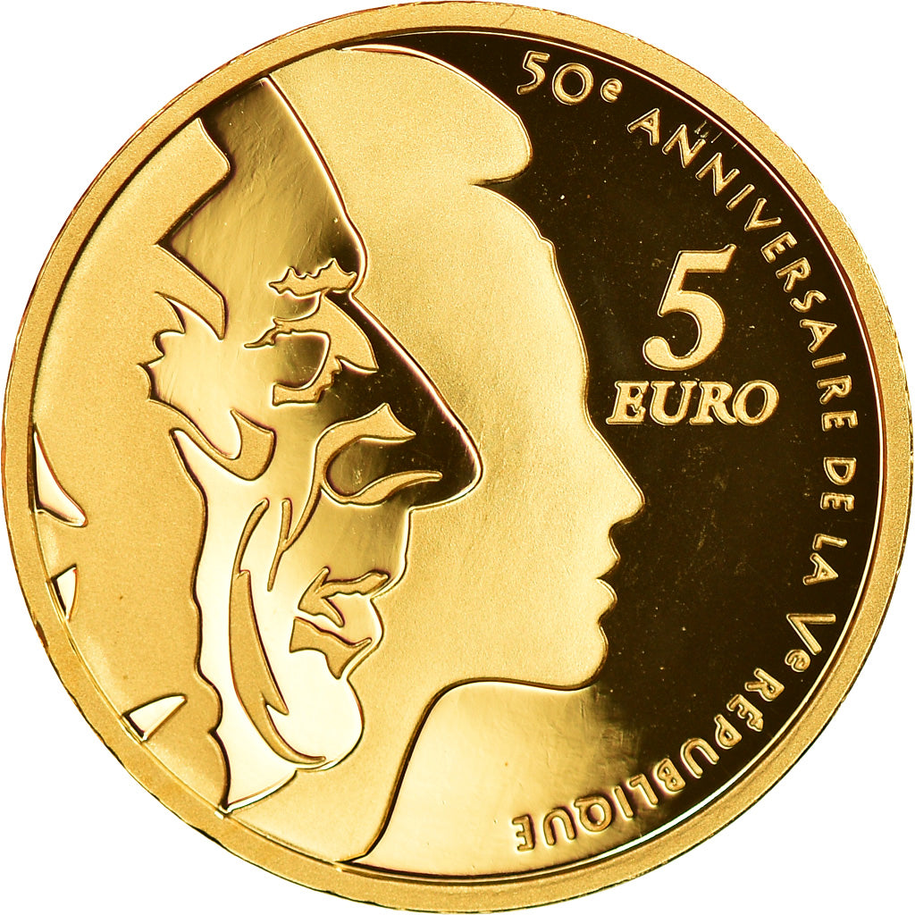 France, Semeuse, 5 Euro, 2008, Paris, BE, MS(65-70), Gold, Gadoury:EU332