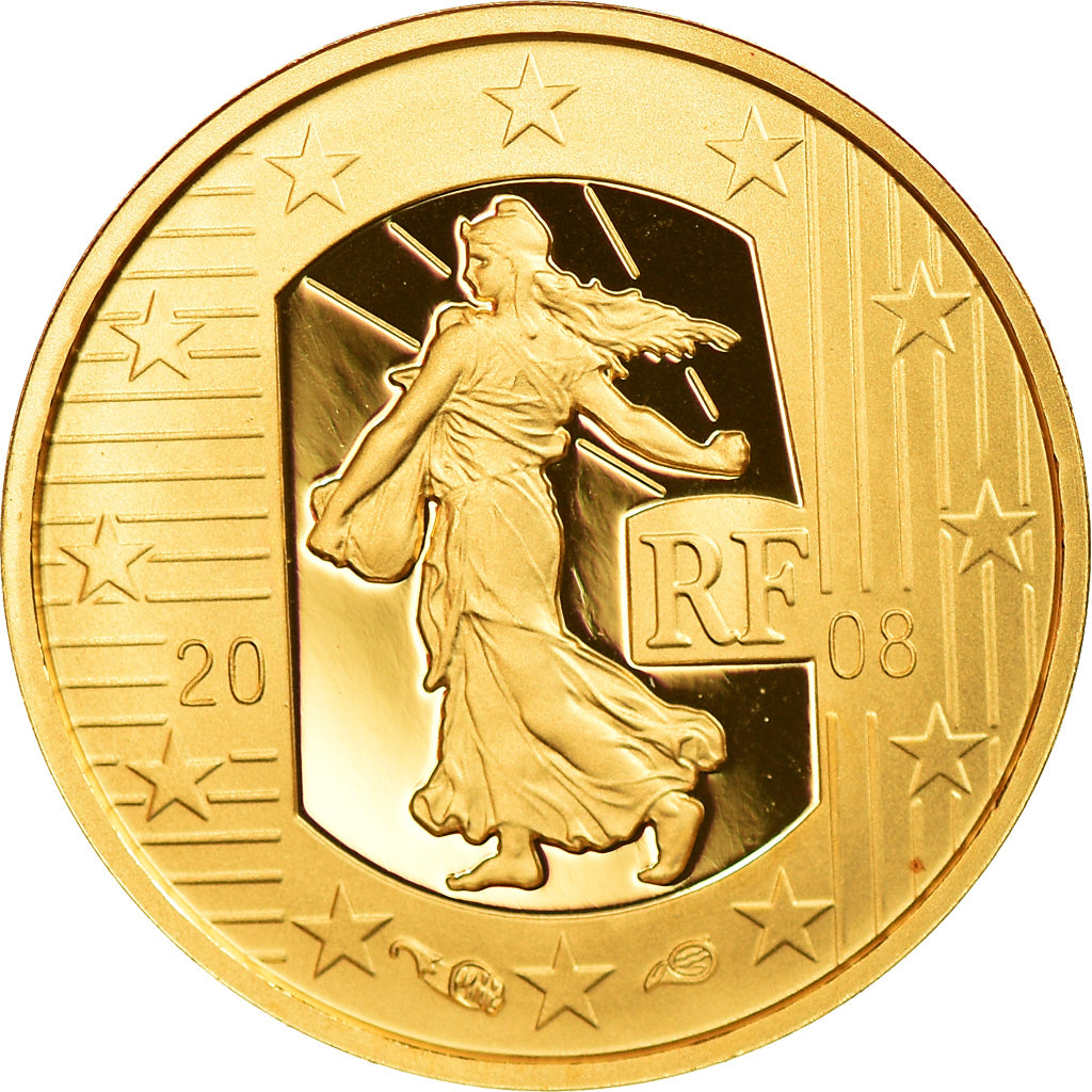 France, Semeuse, 5 Euro, 2008, Paris, BE, MS(65-70), Gold, Gadoury:EU332