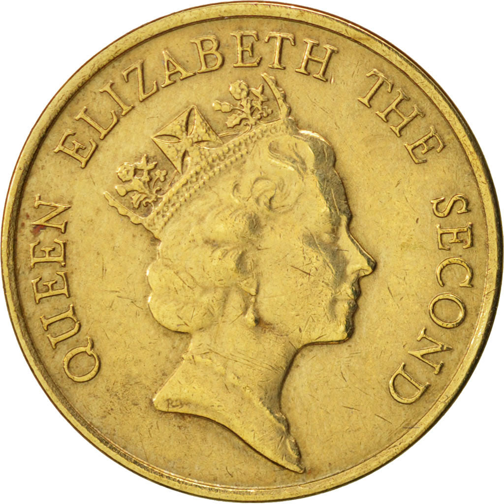 Munten, Hong Kong, Elizabeth II, 10 Cents, 1985, ZF, Nickel-brass, KM:55